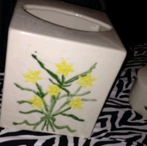 Tissue box glass covering and spices jar